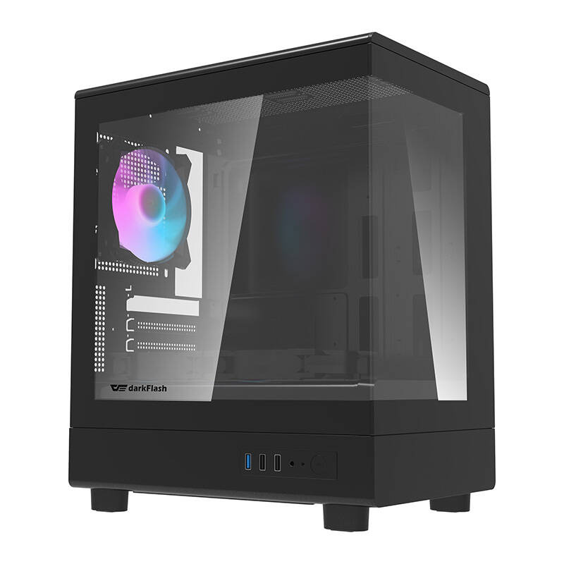 Počítačová Počítačová Skříň darkFlash DB330M M-atx, 3 ventilátory, aRGB, Mini Tower