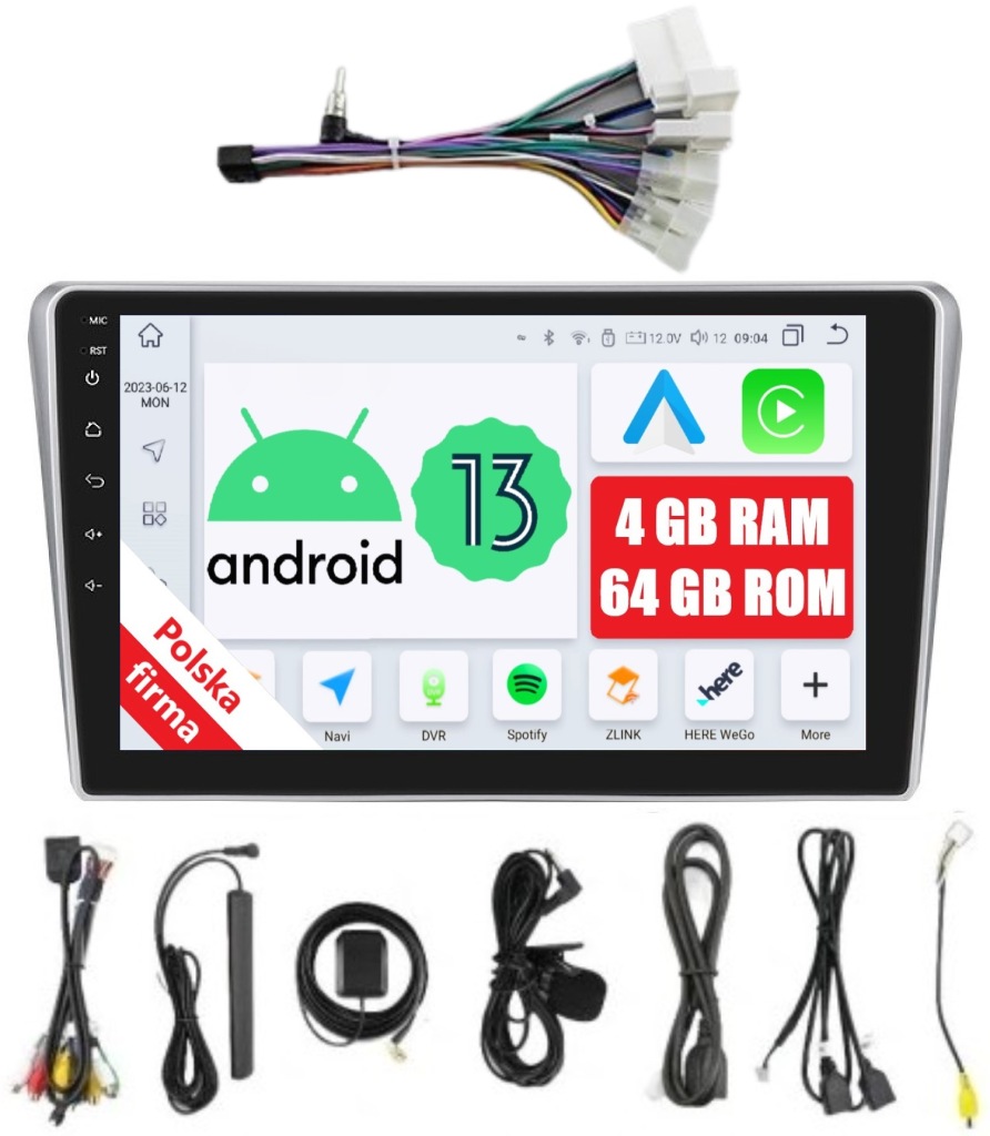 Rádio 2DIN Navigace Android Toyota Avensis T25 4/64 Gb Dsp Carplay Lte