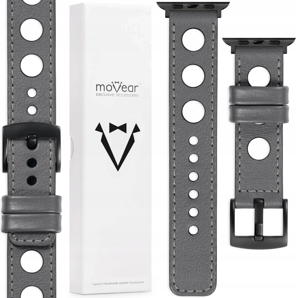 Kožený řemínek pro Apple Watch 10 9 8 7 6 5 Se Ultra 49/46/45 Polský Movear