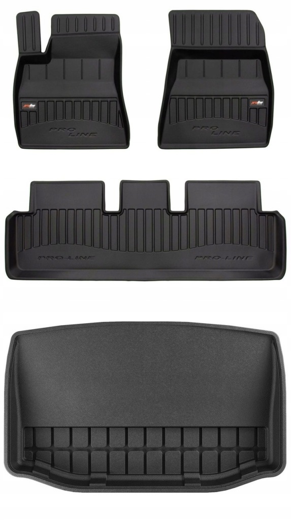 Set 3D gumové rohože Tesla Model 3 Sedan od 2017- d tb
