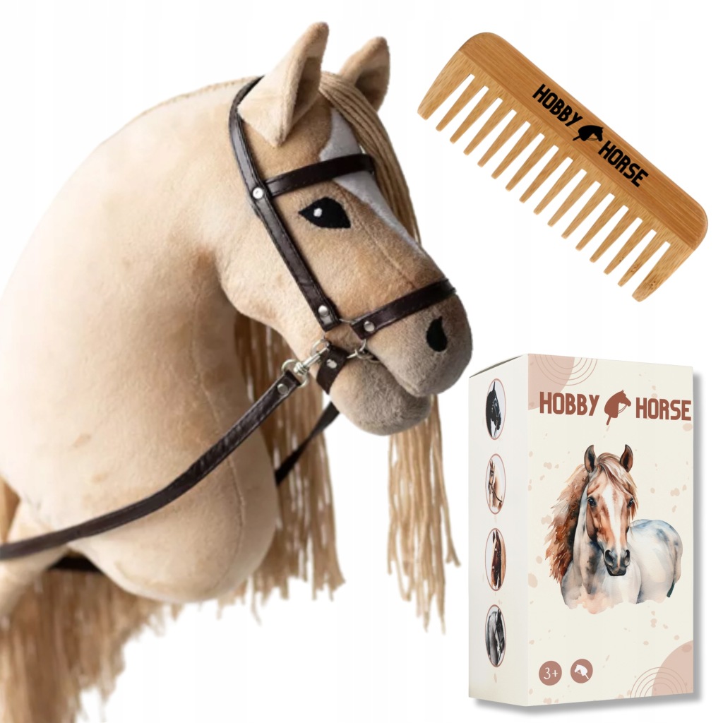 Hobby Horse Kůň Na Tyči A3 Koník S Hřívou Hlava Koně Hřeben Krabička