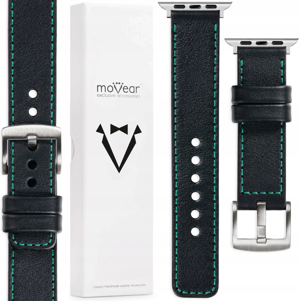 Kožený řemínek pro Apple Watch 10 9 8 7 6 5 4-1 Se Ultra Movear