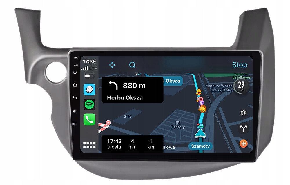 Honda Jazz Rádio Navigace Android Carplay Mapy