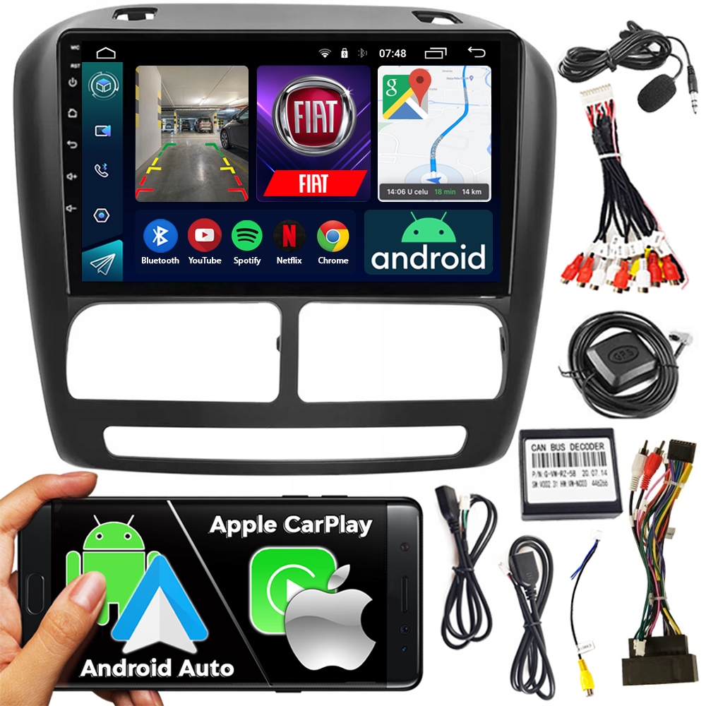 Autorádio 2DIN Ncs RS-305 Fiat Doblo 2010-2015 Android Navigace