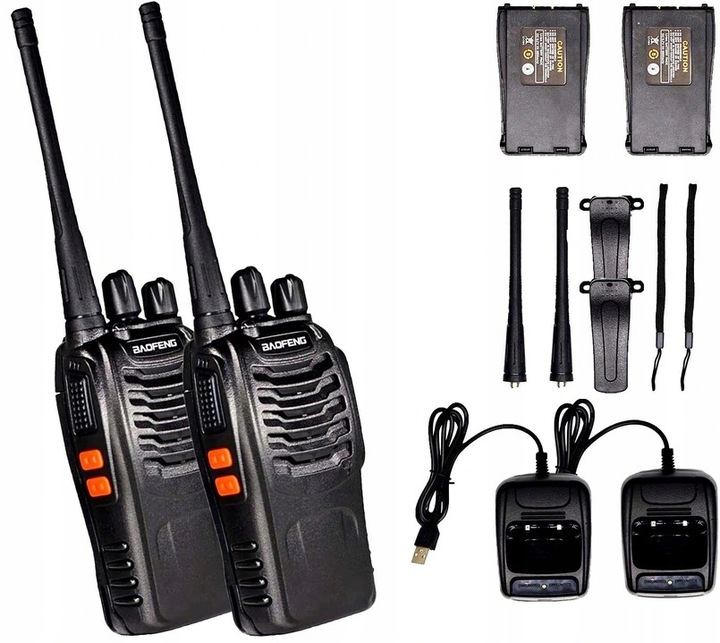 Walkie Talkie vysílačky Baofeng BF-888S Radiotelefon Pmr Velký Dosah 2x