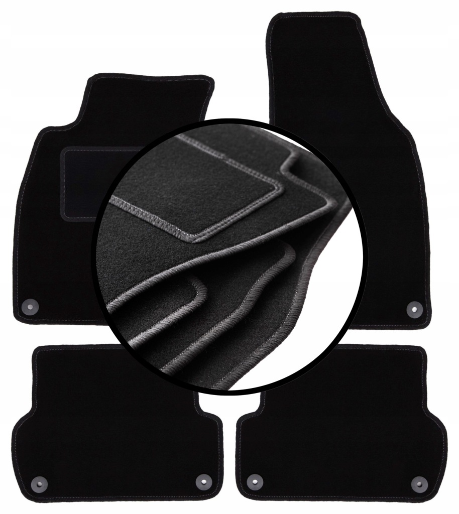Velurové koberce komplet pro: Seat Exeo sedan, kombi (2008-2015)