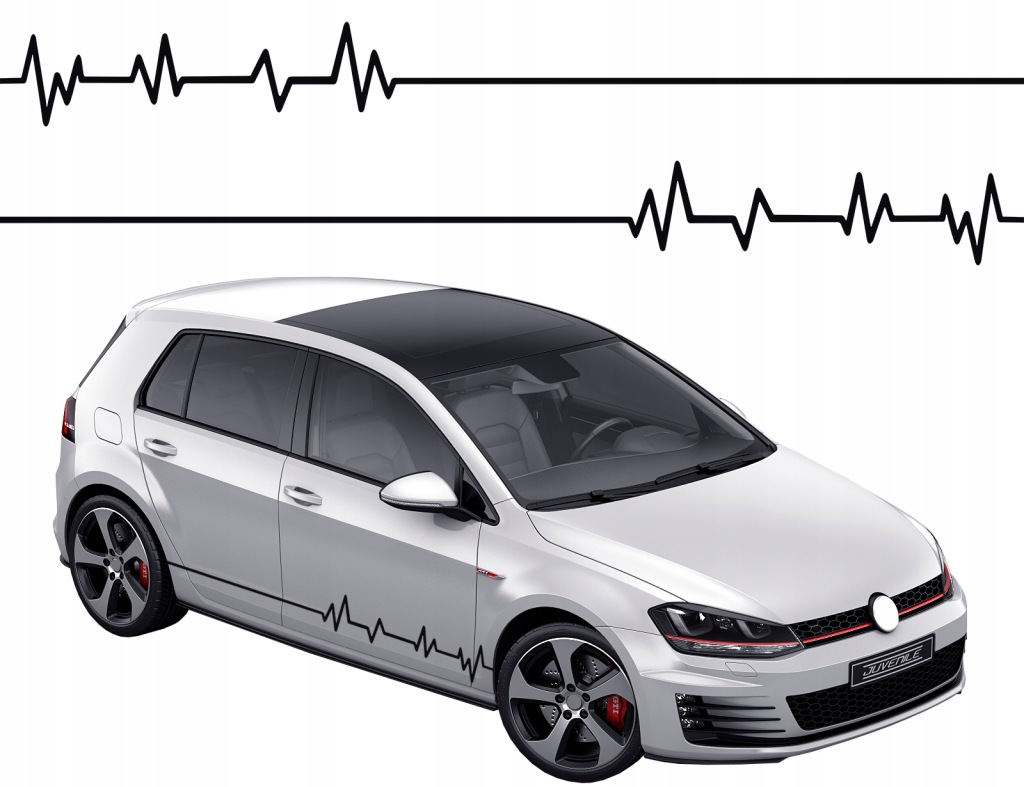 Samolepky na auto Motiv Puls Linie života 16x300 x2