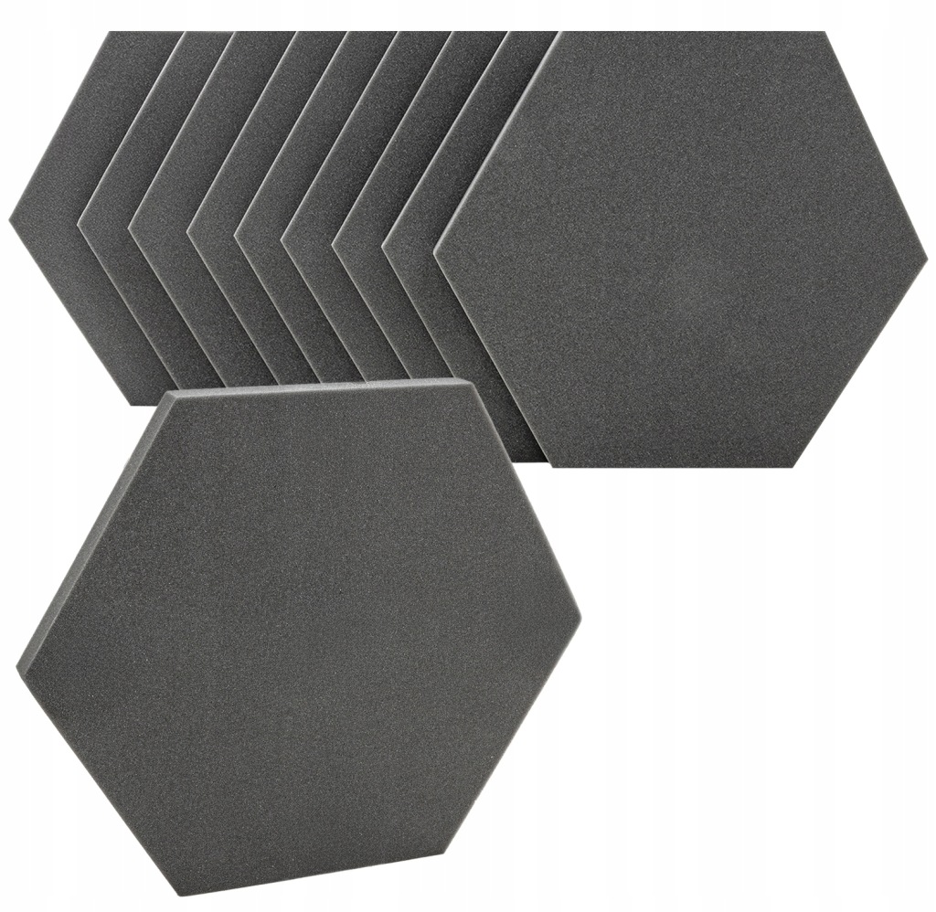 Akustické Panely Akustická Pěna Hexagon 10 ks, plástová stěna