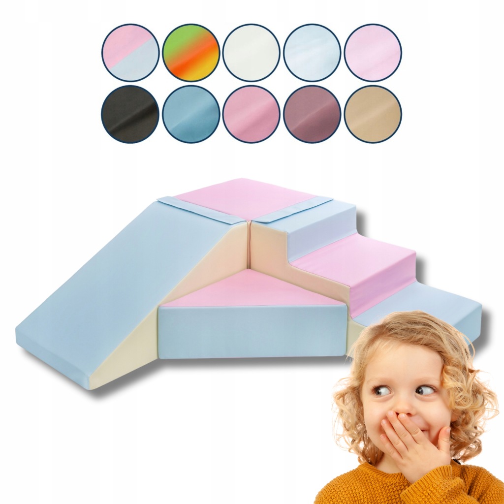 Sada 4 hracích kostek pro děti Eps+pe (pastelová barva (růžová, modrá, žlutá)