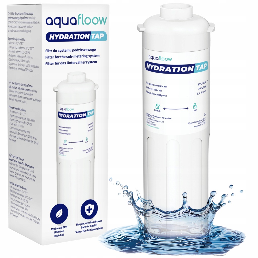 AquaFloow filtr na vodu pod dřez pro filtrační systém s aktivním uhlím