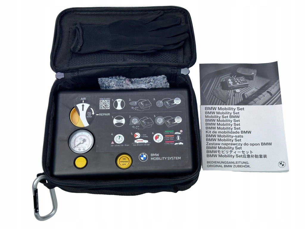 Bmw Kompresor zestaw naprawczy kół koła opon Mobility Set 71102333674 Nowy — zdjęcie 2