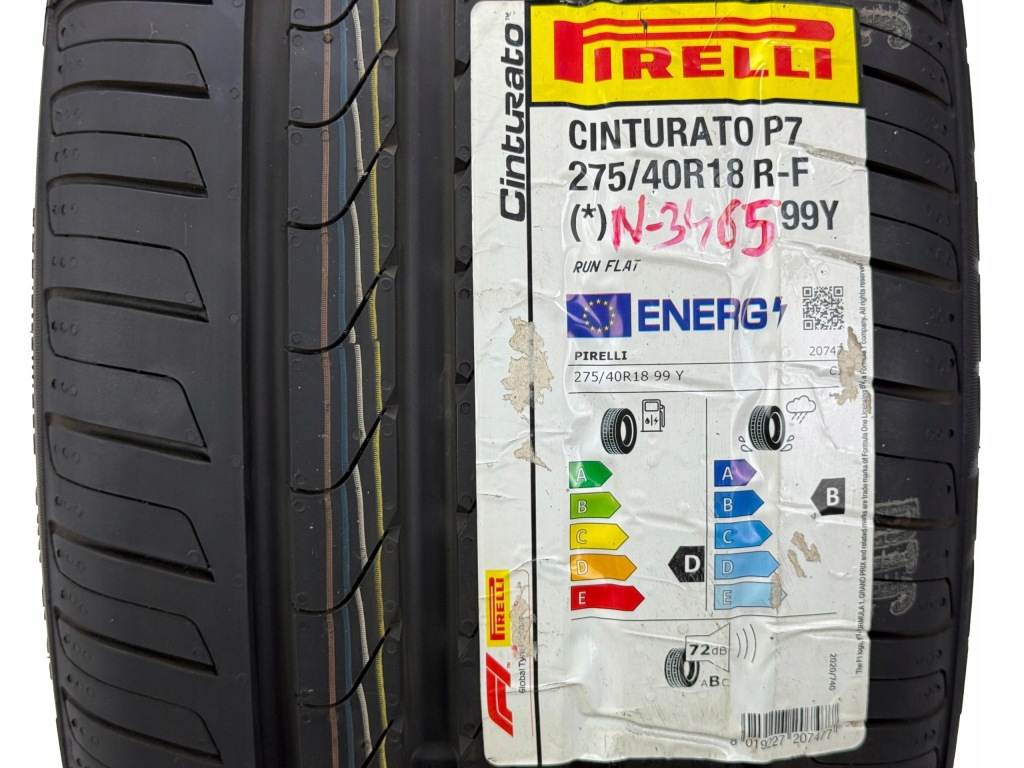 2 x Opony Pirelli Cinturato P7 275/40R18 R-F 99Y Nowe — zdjęcie 9