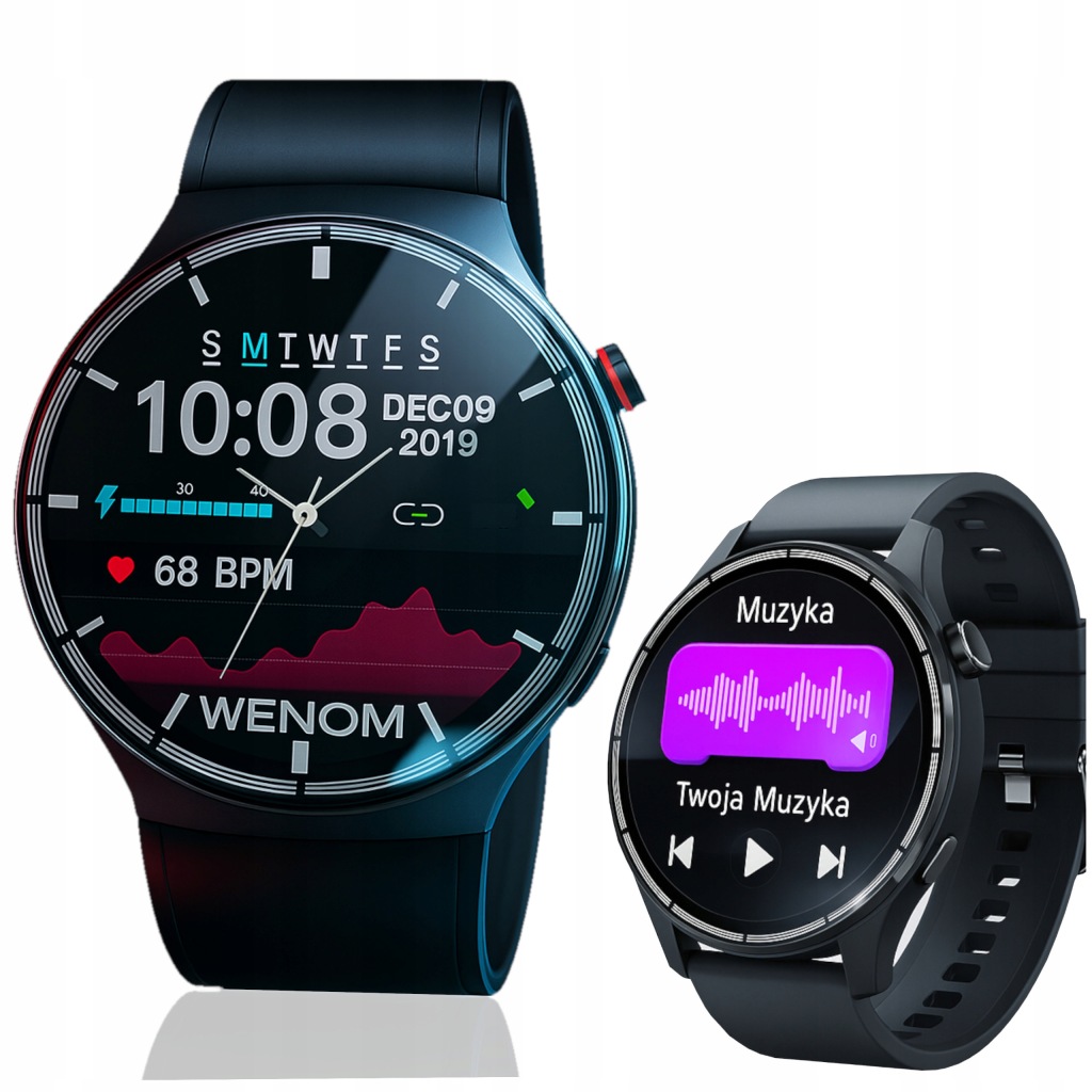 Zdjęcie okazji: 🔥 Smartwatch Wenom GTS-49: AMOLED, Muzyka, Puls i MOC Okazji! 🔥