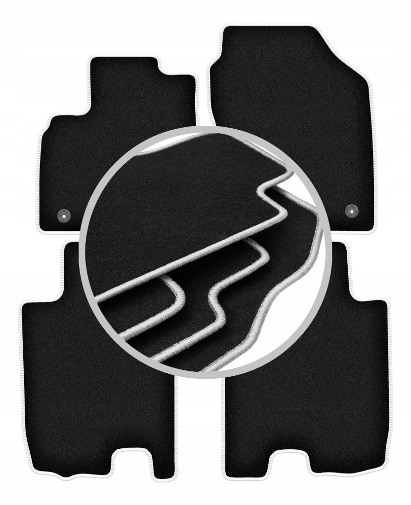 Koberce do auta stříbrné barvy pro: Honda City V Fl sedan 2011-2013