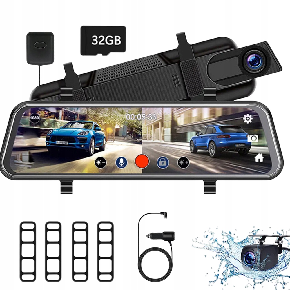 Videorekordér 4K Automobilová Kamera Wifi Gps Couvací Kamera 32GB Karta