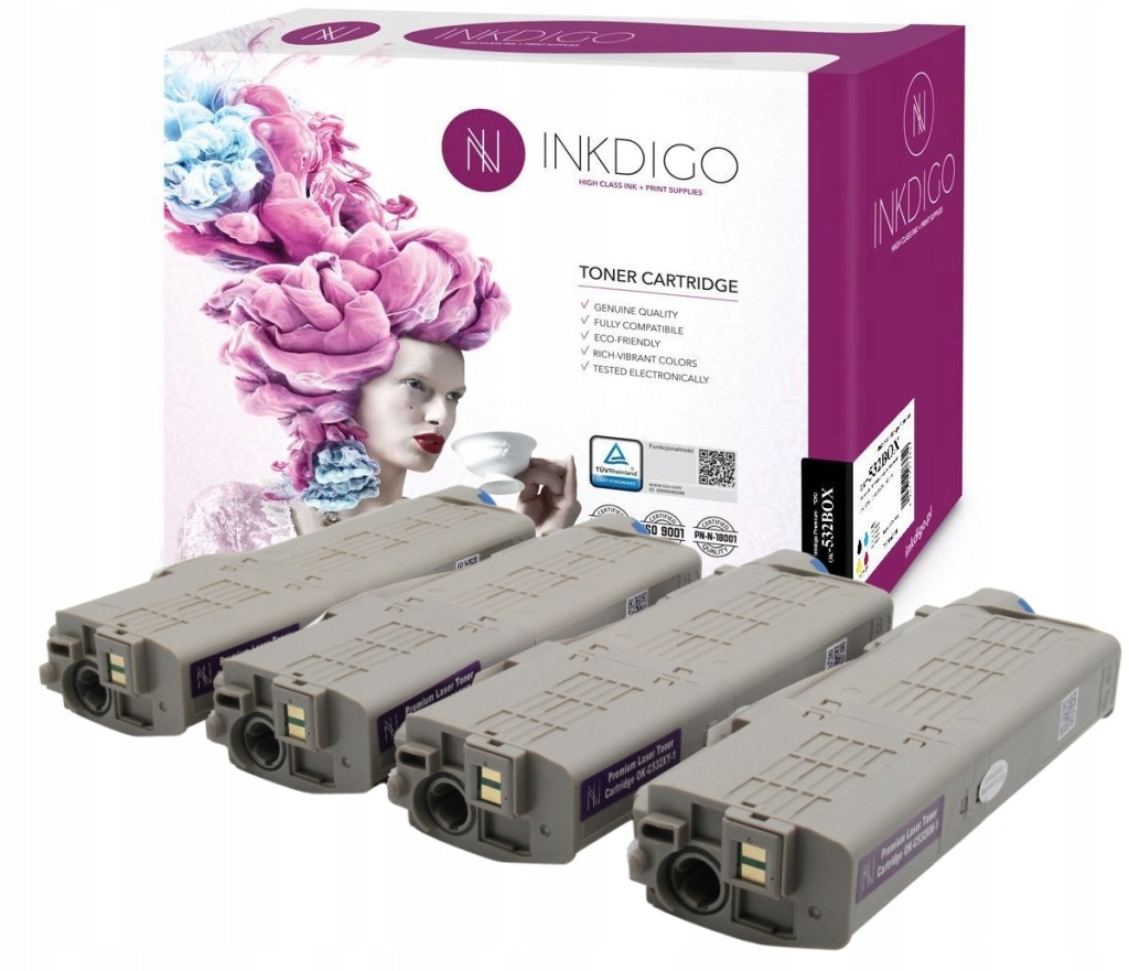 4x Toner Pro Oki C532dn C542dn MC563dn MC573d Cmyk