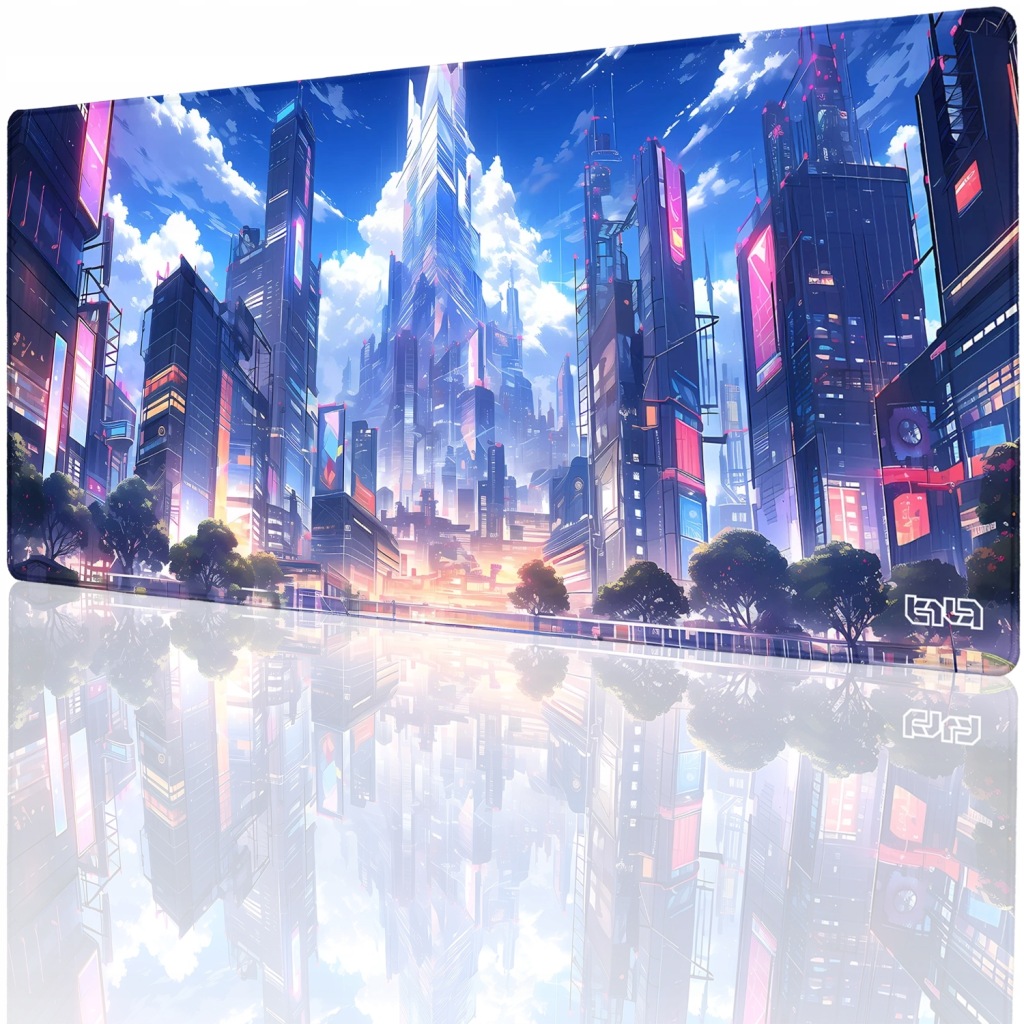 Futuristická podložka pod klávesnici Tokio 90x40 Tilt Gamingová