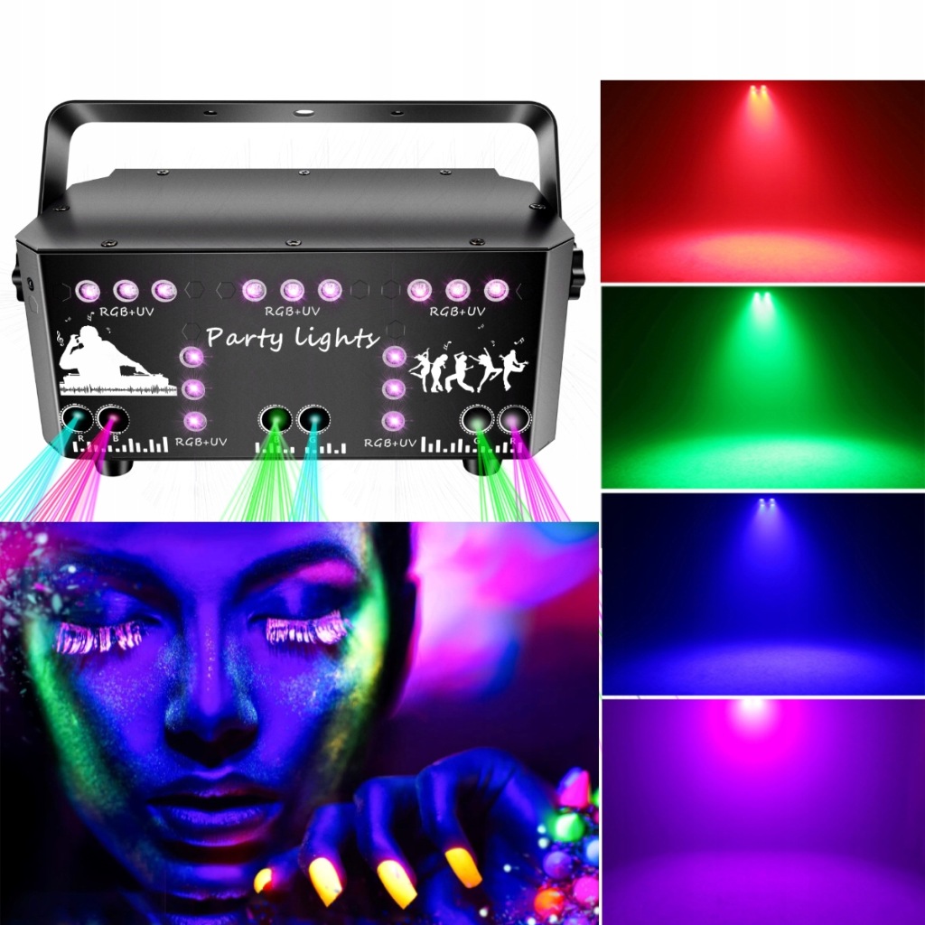 Laser Disco 21 Oči Rgb DMX Dálkové ovládání 230V