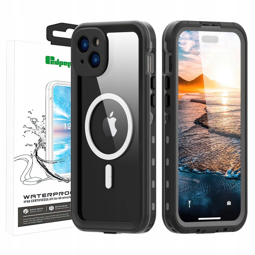 Červené Pepper Pouzdro Pouzdro Voděodolné Vodotěsné Pro Iphone 15 Plus Pro Magsafe