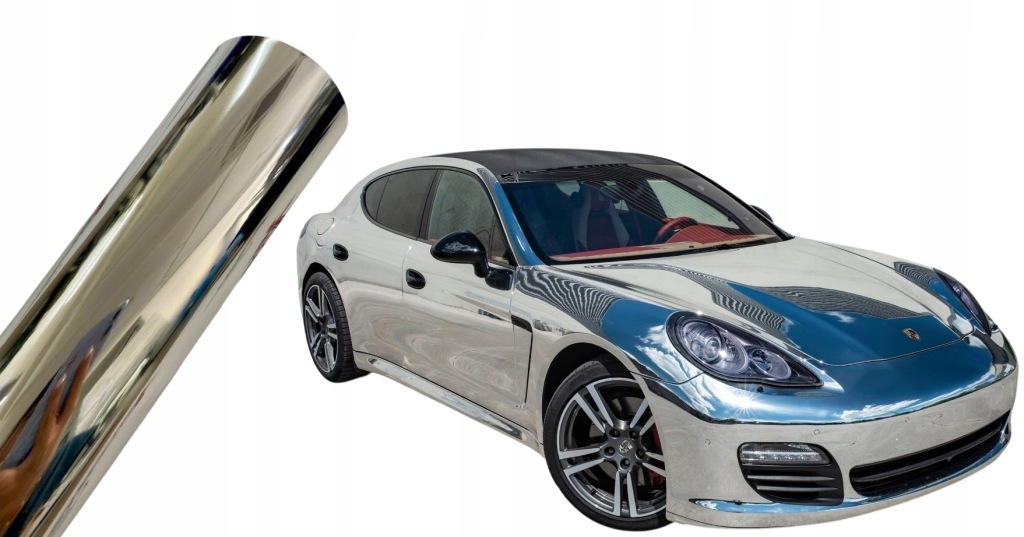 Fólie Crystal Pet Chrom Stříbrná 200 cm * 152 cm Chromovaná Automobilová Dýha