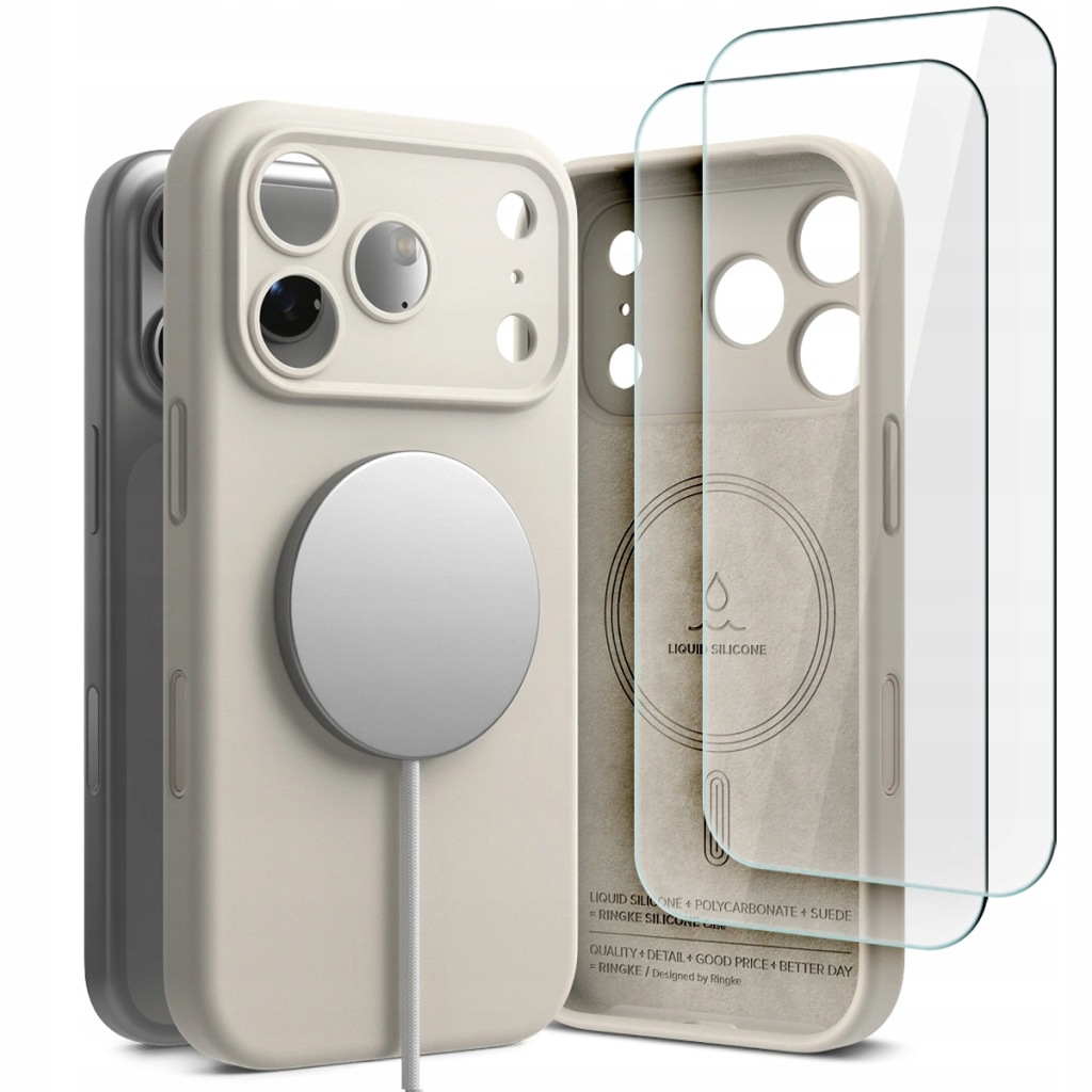 Pouzdro Ringke 2-PAK Sklo Magsafe Pro Iphone 17 Pro Max, Měkké Silikonové