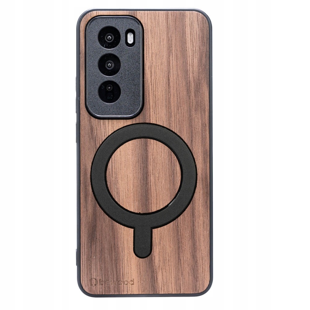 Dřevěné Pouzdro Bewood pro Oppo Reno 12 5G Americký Ořech s MagSafe