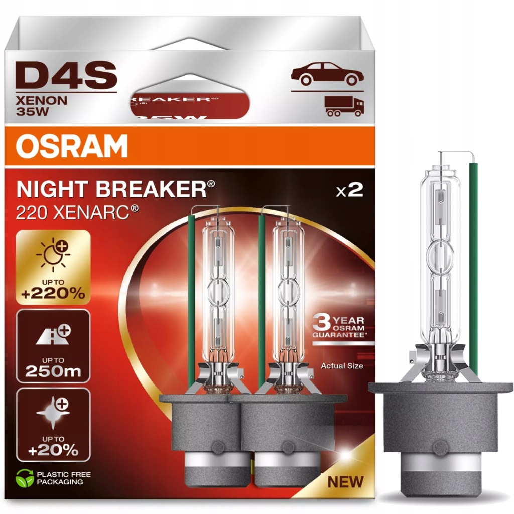 Zdjęcie okazji: Osram Ksenon Night Breaker Xenarc D4S 220% +250M +20% Jaśniejsze światło