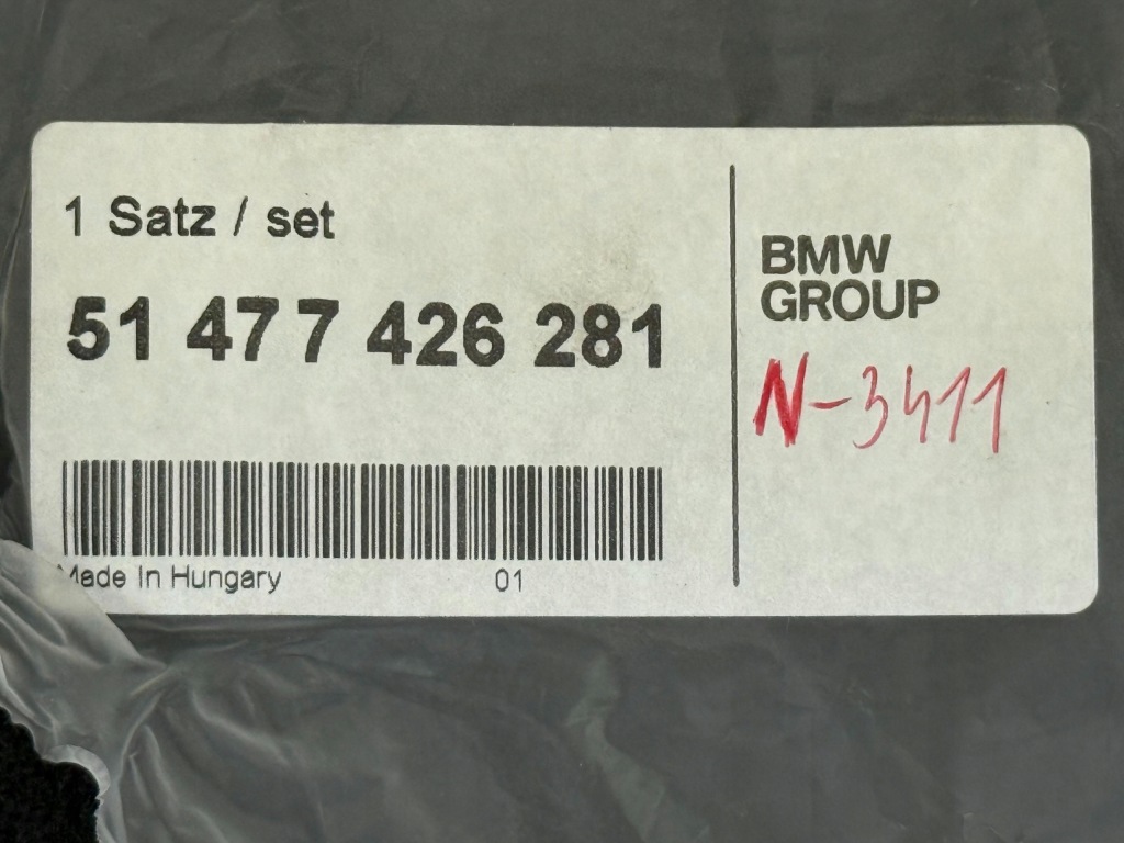 BMW 4 F36 F36 Lci Dywaniki Welurowe Komplet Nowe OE 51477426281 7426281 — zdjęcie 6