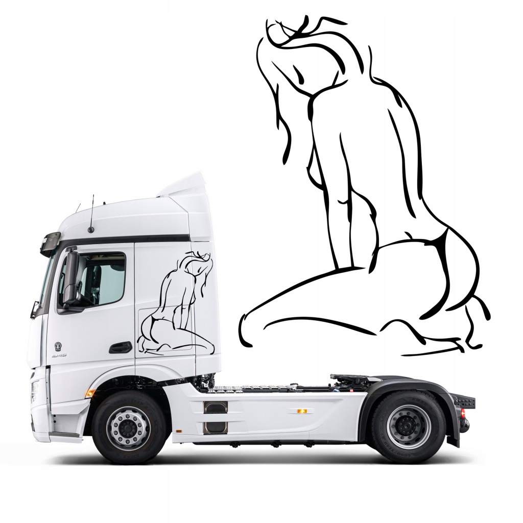 Samolepka Grafika na tir nákladní auto Žena Ponutá Sensual 110x81