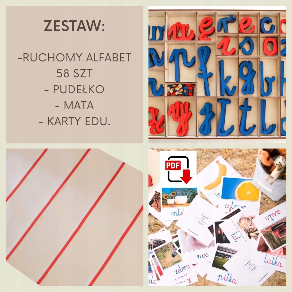 Pohyblivá abeceda z plsti krabička podložka karty Pdf