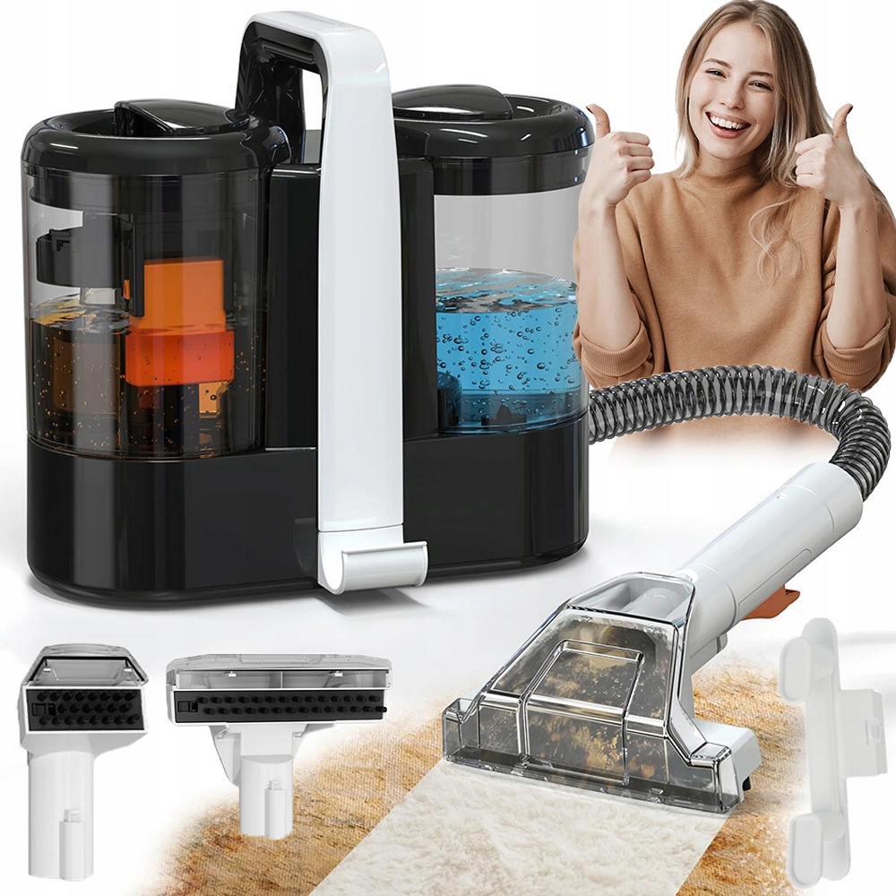 Silná Myčka Na Mokro I Sucho Pro Drhnutí Koberců A Pohovek 600W 15KPA 1.5L