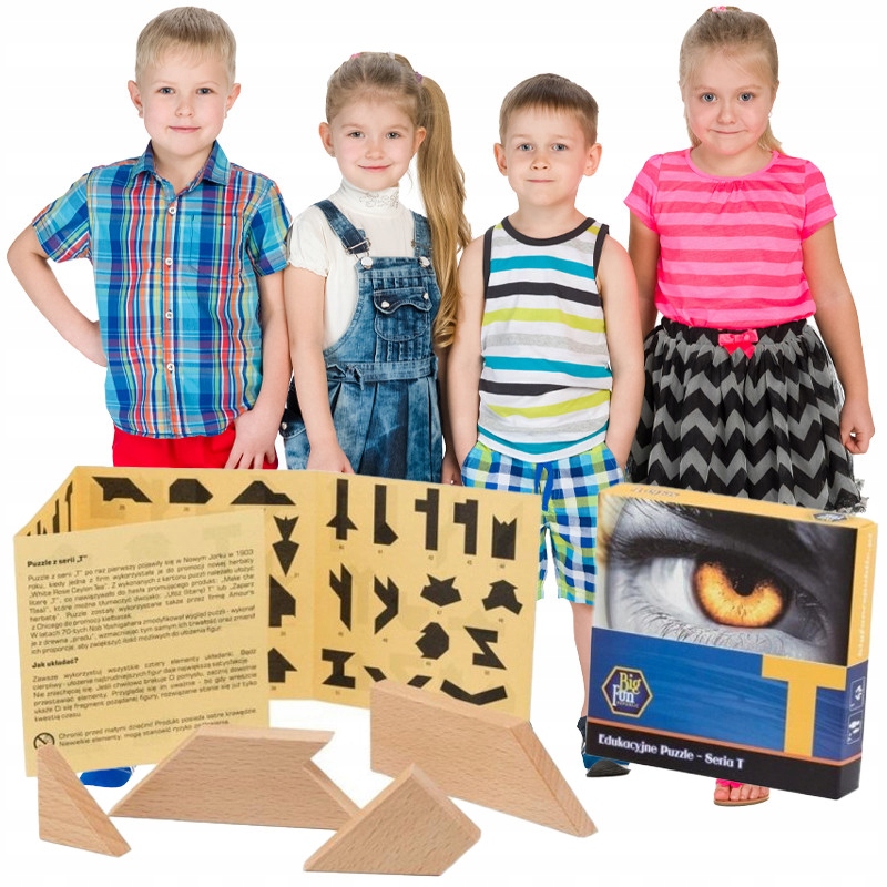 Dřevěné skládačky Pro Děti Puzzle Série T