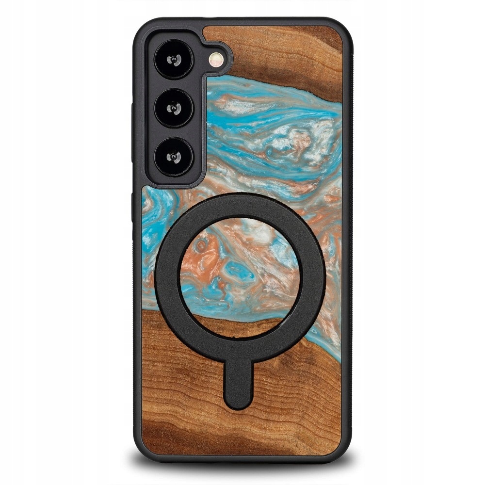 Pouzdro Bewood Unikátní pro Samsung Galaxy S23 Planety Saturn s MagSafe
