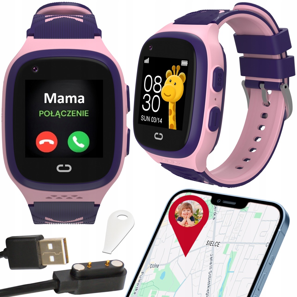 Chytré Hodinky Dětské Hodinky Sim Telefon Videohovory Gps Sms Hry Hudba