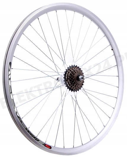 Zadní kolo 28 Stříbrné Alu Volnoběžka 6 rz Shimano