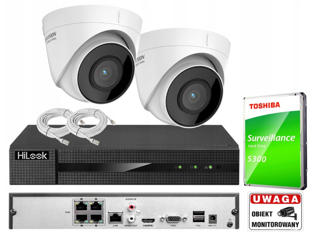 Monitorovací sada Hikvision 4Mpx PoE IR30m Apka