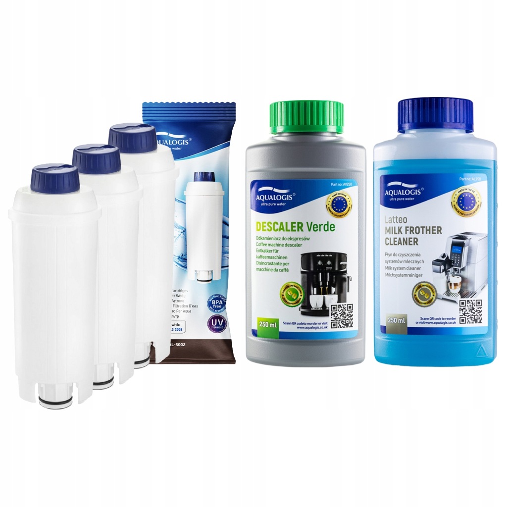 3x Filtr do kávovaru Delonghi AL-S002 Odvápňovač 250ml Tekutina 250ml