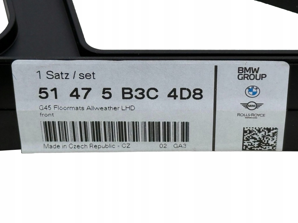 BMW X3 G45 Dywaniki Gumowe Przednie Przód Nowe OE 5B3C4D8 — zdjęcie 8
