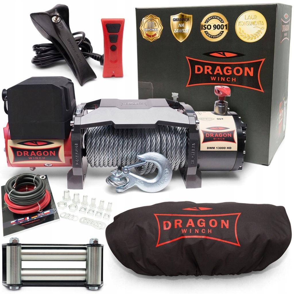 6T Naviják Dragon 24V Elektrický lanový Naviják automobilová odtahovky
