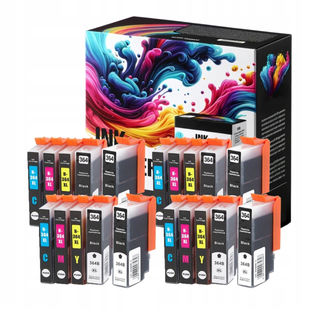 20x inkoust pro Hp 364 XL Photosmart C 6380 D5460 6510 5524 B109 XXL Set