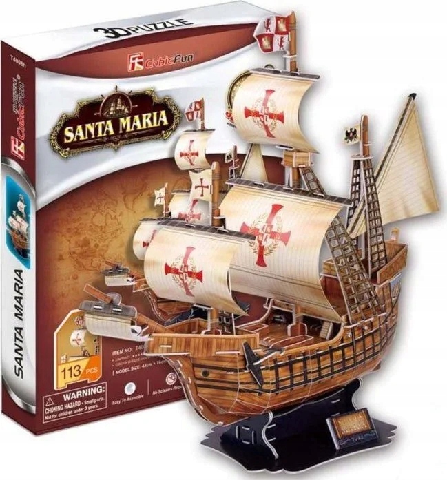 Rozvíjející se Puzzle pro skládání Logická Hra Sada Puzzle Loď Santa Maria