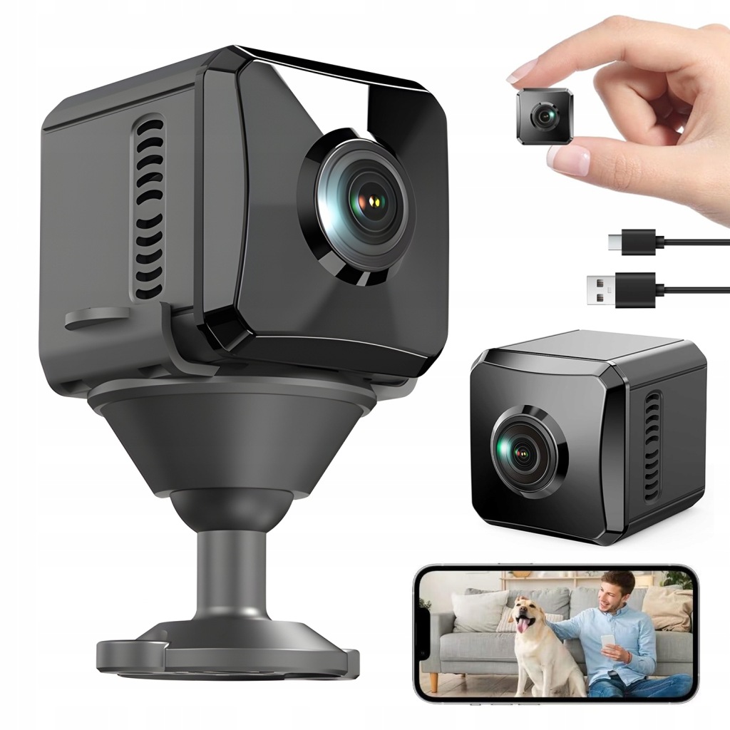Mini špionážní kamera Smart detekce skrytá kamera Malá Wifi 1080P