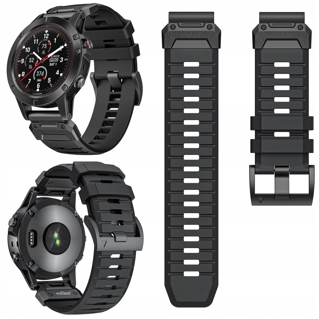 Pásek pro Garmin QuickFit 26 mm Fenix Epix Quatix Tactix Guma Fkm Movear