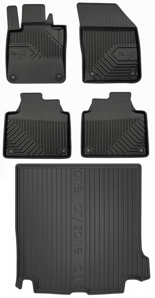 Set 77 Gumové rohože a rohože Volvo V90 2 od roku 2016