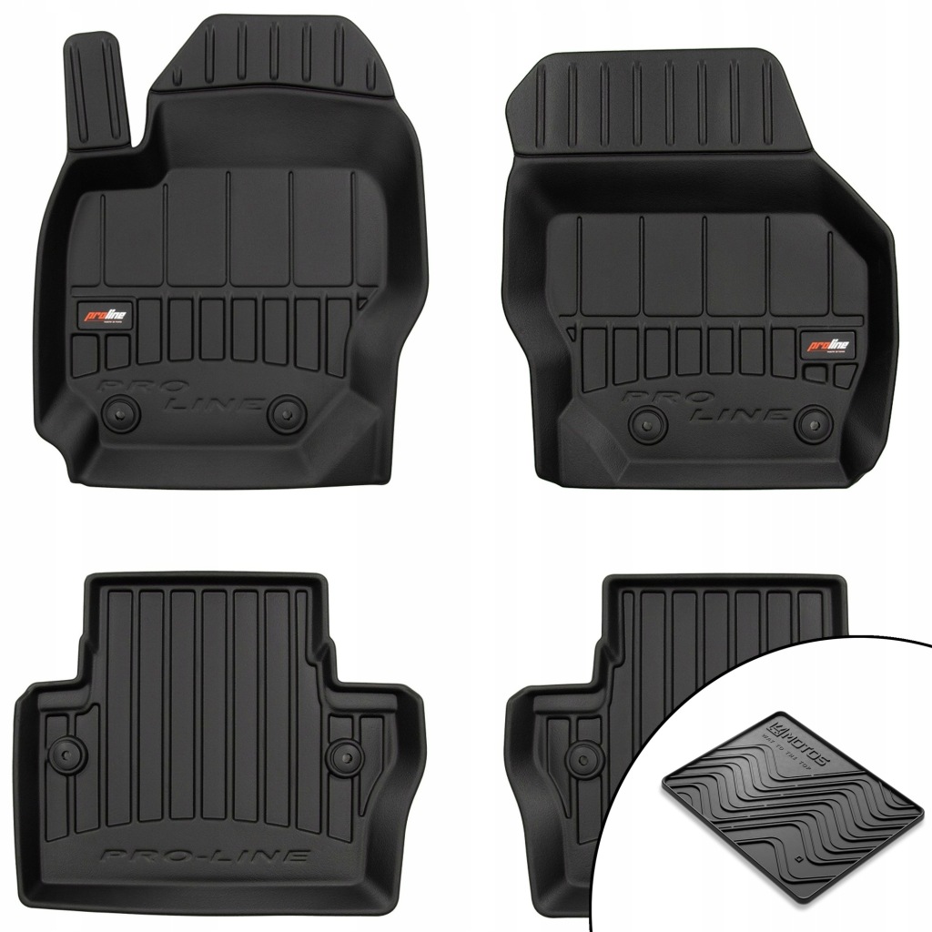 3D gumové koberce Volvo V70 III 2007-2016 rohož bonus