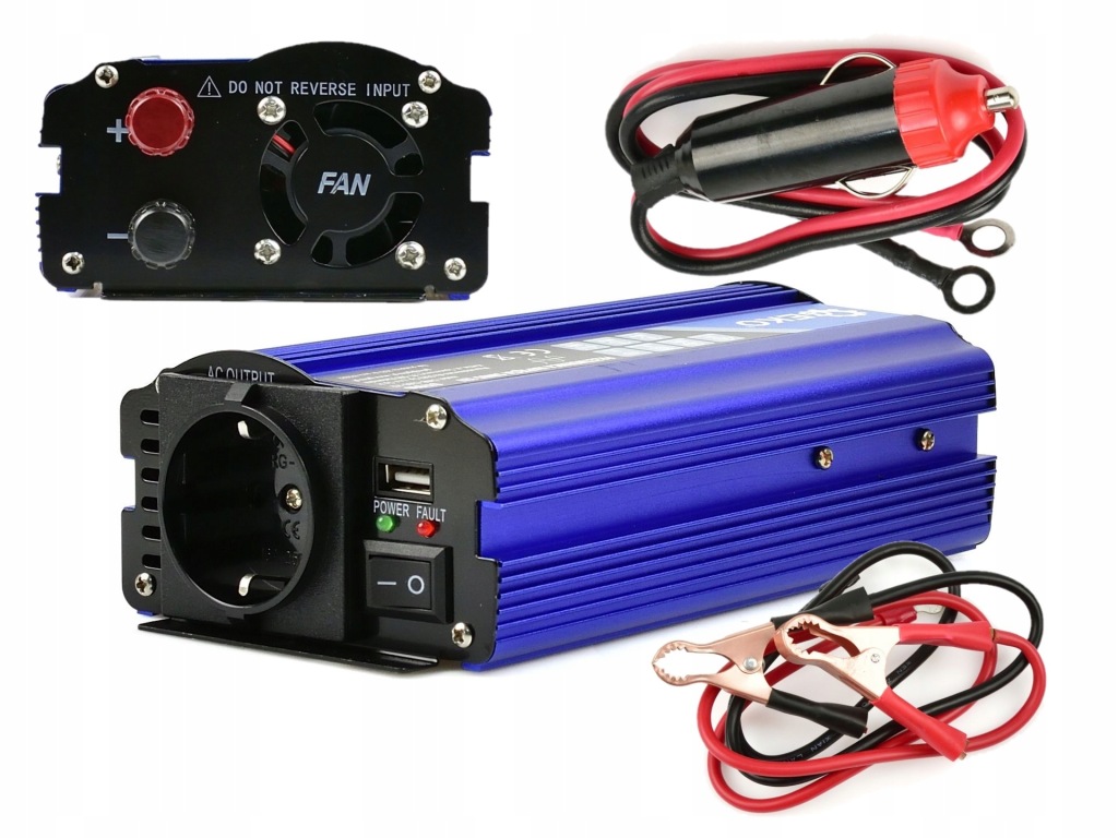 Měnič Napětí Proudu 24 V 230 V 300 W 600 W Sinus