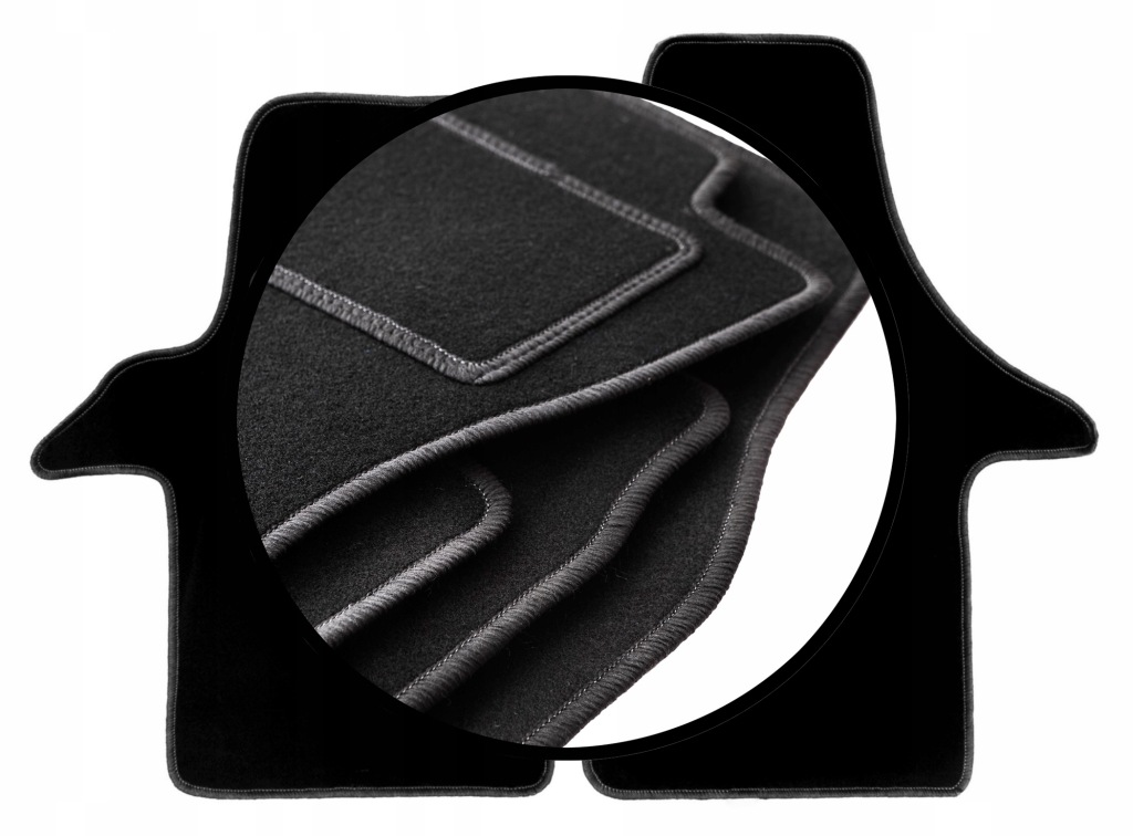 Velurové koberce komplet pro: Volkswagen Transporter T5 dodávkový (2003-201)