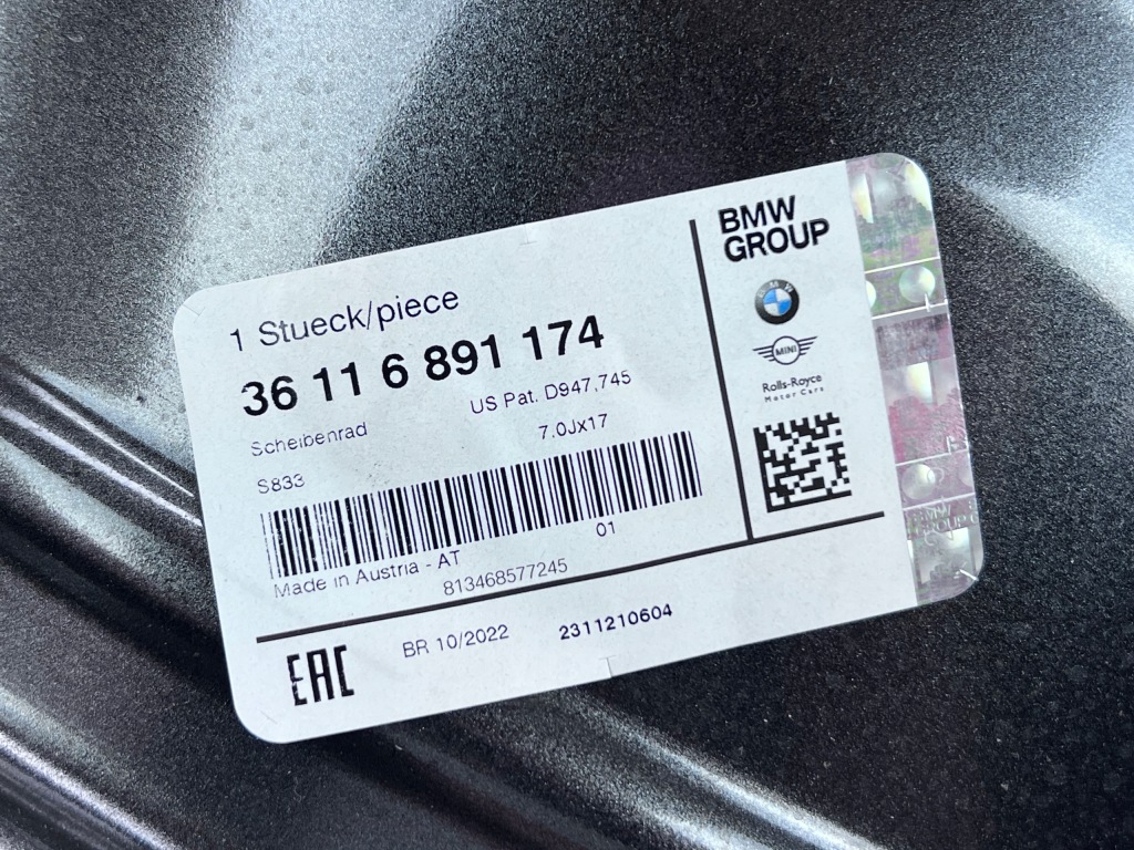 BMW 2 U06 Active Tourer Felga 7x17 ET41 5x112 6891174 Nowa Spoke 833 — zdjęcie 9