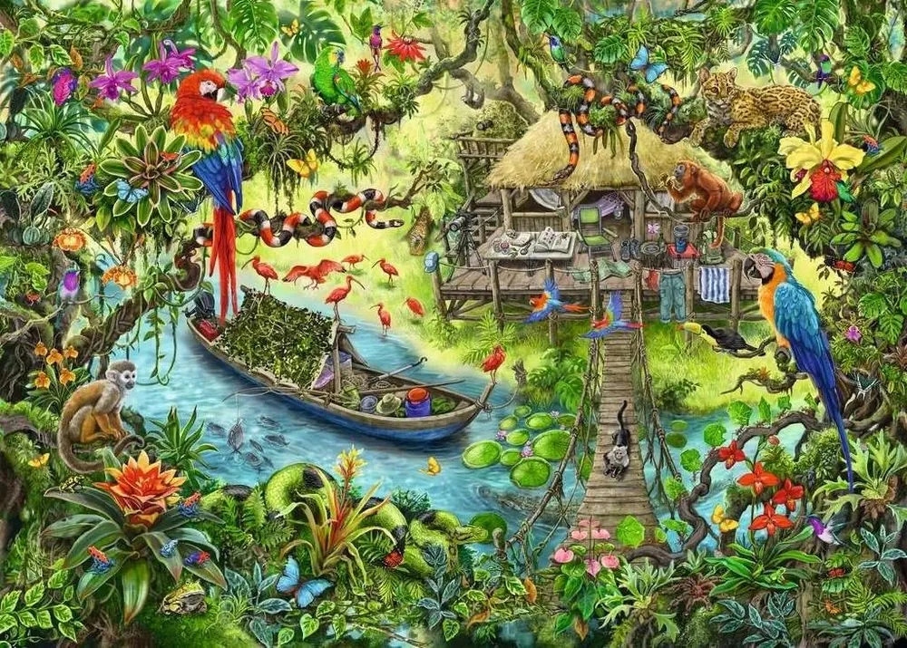 Puzzle pro skládání 368 Exit Výprava do džungle Tvrdé Oblíbená Značka