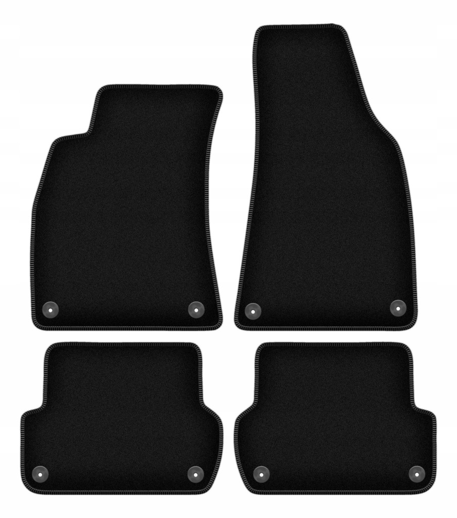 Velurové koberce Basic černé pro: Seat Exeo sedan, kombi (2008-2015)